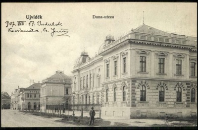 Danube Street, with the Tram Passing Nikola Ivković's Shop, Dunavska Street, Novi Sad, by August 1907