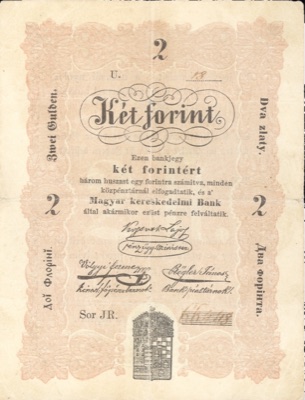 Two-forint note of the Hungarian government, 1848, Novi Sad
