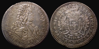 Silver thaler of Emperor Charles VI, 1714, Novi Sad