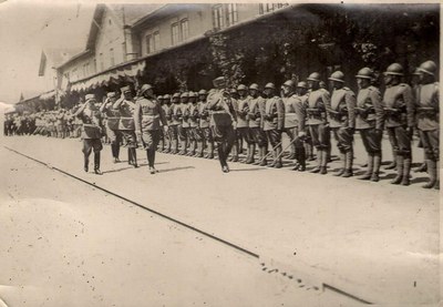 King Alexander I at the station, The Old Railway Station, Novi Sad, 1934