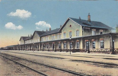 The platform from the track side, The Old Railway Station, Novi Sad, 1900s