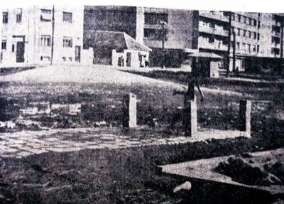 The Fish market square, Novi Sad, 1959