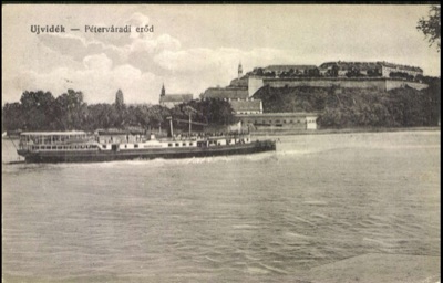 Petrovaradin Fortress, a Paddle Steamer Crowded With Passengers, Novi Sad, by January 1918
