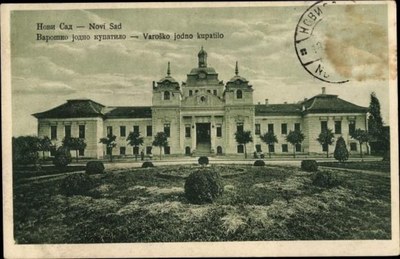 Across open ground to the baths, Iodine Spa, Novi Sad, 1925