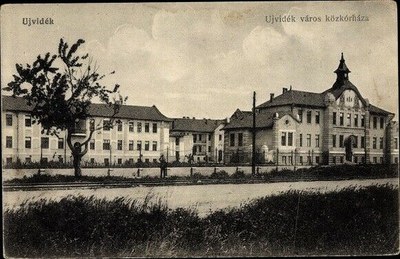 The long wards behind the fence, City Public Hospital, Novi Sad, 1907
