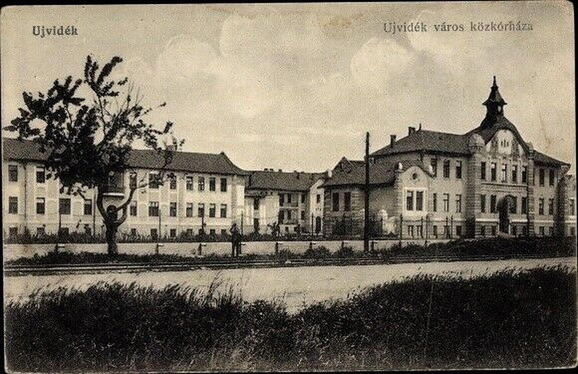 The long wards behind the fence, City Public Hospital, Novi Sad, 1907