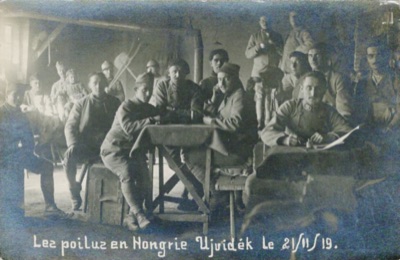 French soldiers at Ujvidek, Novi Sad, 21 November 1919