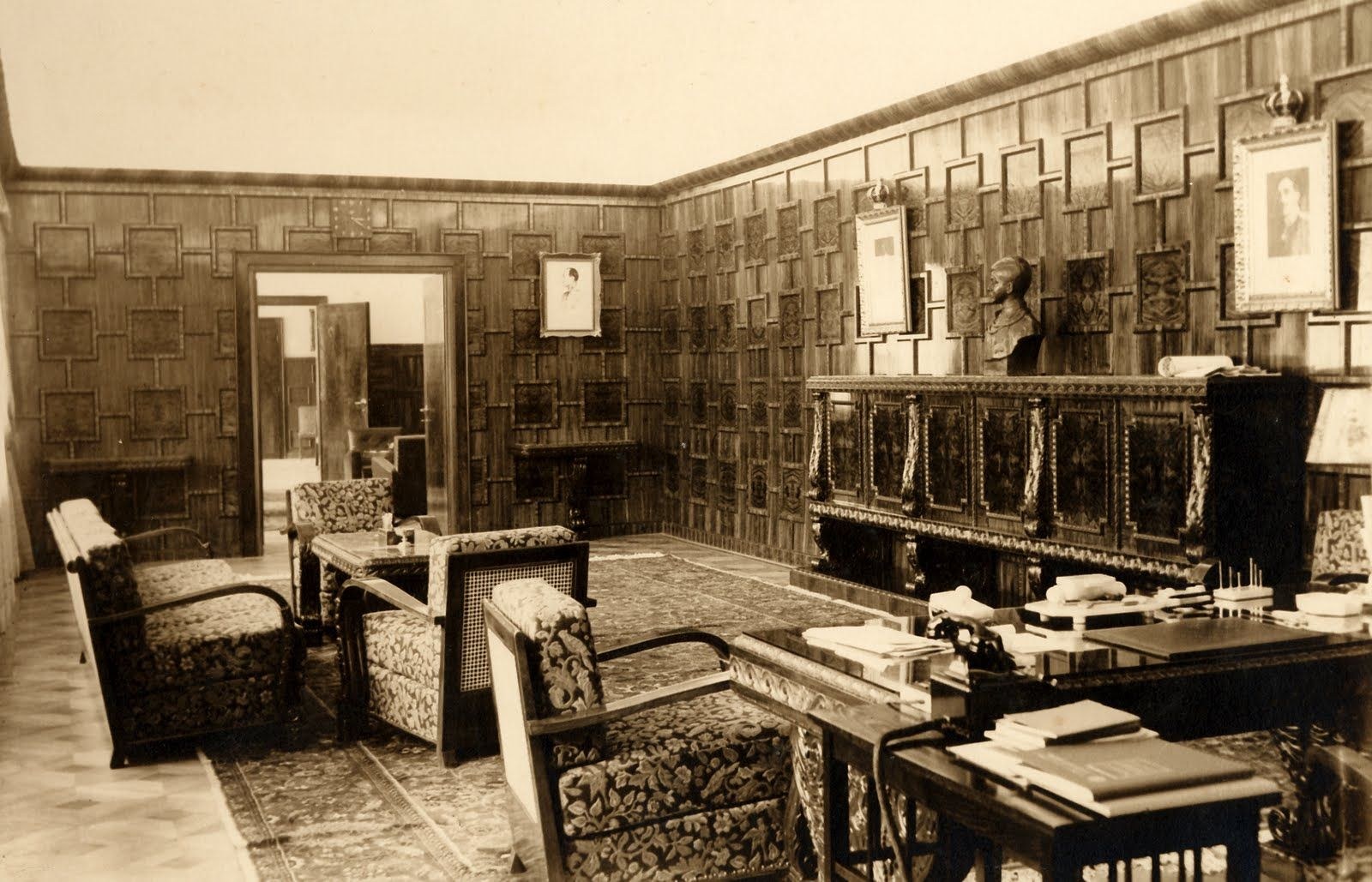 The Banovina interior by Károly Wissinger, Banovina Palace, Novi Sad, 1940