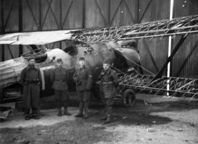 Soldiers With a Damaged Breguet 19 at Novi Sad Airport, 1941, Novi Sad Airfield