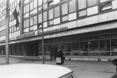 Shopfronts on Mihajla Pupina Boulevard, Novi Sad, 1973, Queen Mary Boulevard