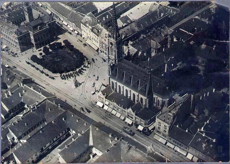 The square from the air, Liberty Square, Novi Sad, 1920