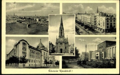 Five Views: Aircraft Over the River and the Church Tower, Name of Mary Church, Novi Sad, by May 1942