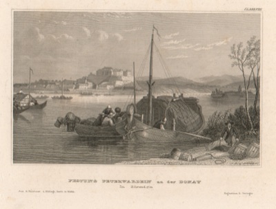 The Fortress of Peterwardein on the Danube in Syrmia, from the Bibliographisches Institut, Petrovaradin Fortress, circa 1850
