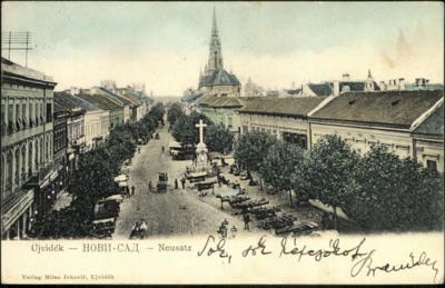 The Main Street, Novi Sad, with Market Stalls, Zmaj Jovina Street, 1896–1918