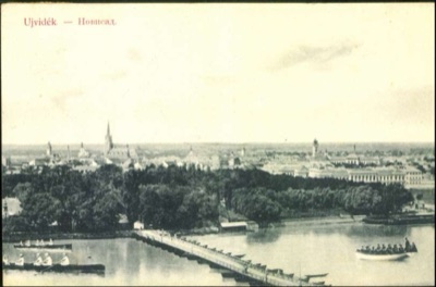 Rowing Crews Beside the Pontoon Bridge, 1909, Novi Sad