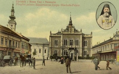 With the bishop's portrait inset, Bishop's Palace, Novi Sad, 1900s