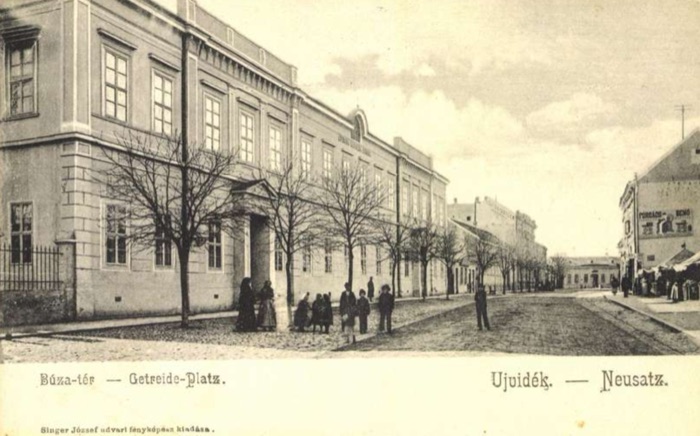 Grain Square, looking down the tree-lined street, Wheat Square, Novi Sad, 1896–1918