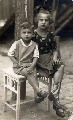 Two Children in a Garden Portrait, Novi Sad, 1924