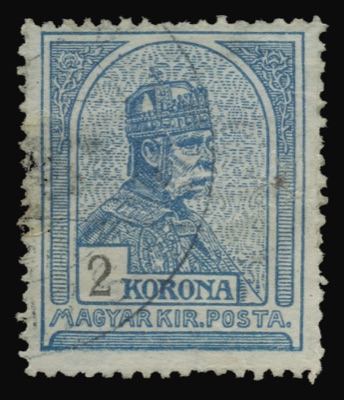 Two-korona stamp of Hungary with Franz Joseph, 1900, Novi Sad