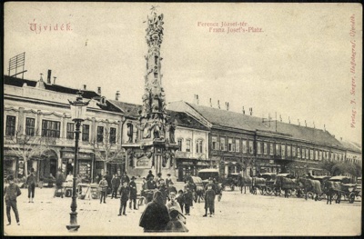 Market Wagons Lined Along Franz Joseph Square, Liberty Square, Novi Sad, 1896–1918