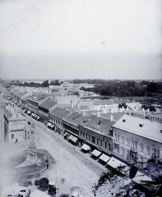 The street under snow, Zmaj Jovina, Novi Sad, 1904