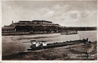 Barges below the fortress, Petrovaradin Fortress, Novi Sad, 1931
