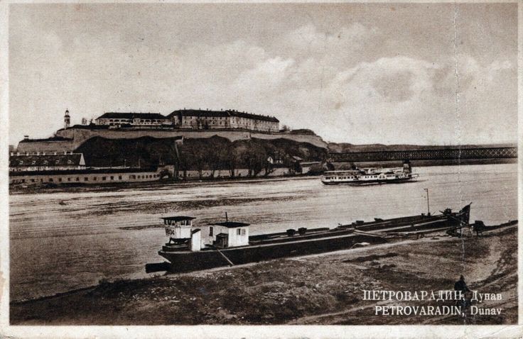 Barges below the fortress, Petrovaradin Fortress, Novi Sad, 1931