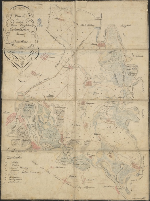 Plan of the Danube Flotilla Border Battalion District, Novi Sad, 1822