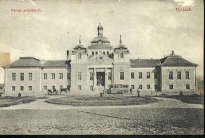 The City Artesian Baths, the Full Facade Across a Flowerbed, Iodine Spa, Novi Sad, by August 1910