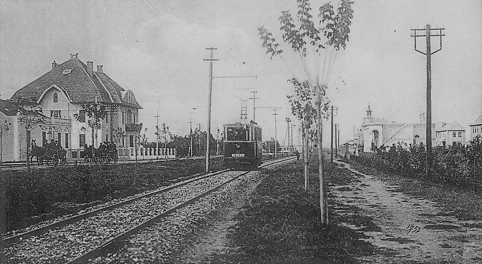 Tram on line 1, Calvary, Novi Sad, 1910s