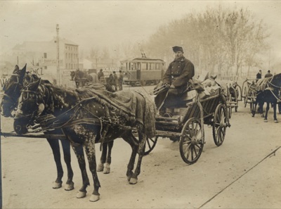 An Austrian Supply Wagon in the Streets of Novi Sad, 1914