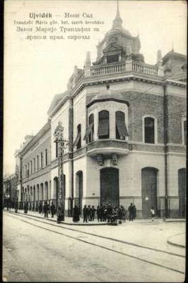 Tram Tracks Curving Past the Marija Trandafil Orphanage Gate, Serbian Orthodox Orphanage, Novi Sad, by November 1914