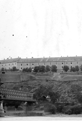 The tunnel mouth below the fortress, The Petrovaradin Tunnel, 1896-1918