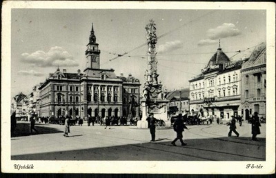 Main Square, the Town Hall and a policeman on duty, Liberty Square, Novi Sad, 1896–1918