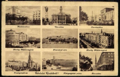 Nine Views of Novi Sad, Centred on the Town Hall, 1944