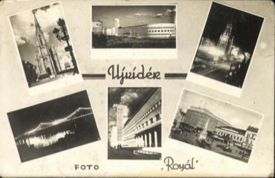 Six Views: Spire, Modern Towers, Bridge and Traffic by Night, Banovina Palace, Novi Sad, 1941.