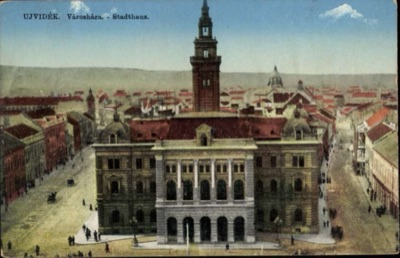 The Town Hall Square, a Hand-Tinted View, Novi Sad, 1896–1918
