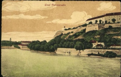 Petrovaradin fortress above the Danube bathers, 1919–1941