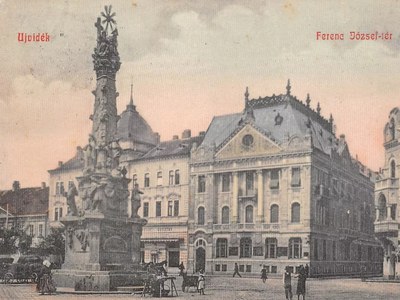Franz Joseph Square, Novi Sad, with the Holy Trinity Column, 1868–1918