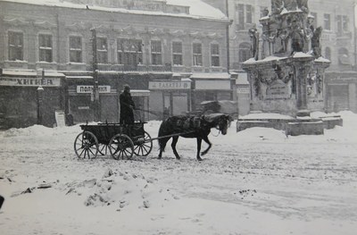 Winter on the square, Liberty Square, Novi Sad, 1947