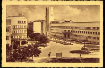 The Banovina Palace, Novi Sad, with Its Tower and Statued Neighbor, 1941–1945
