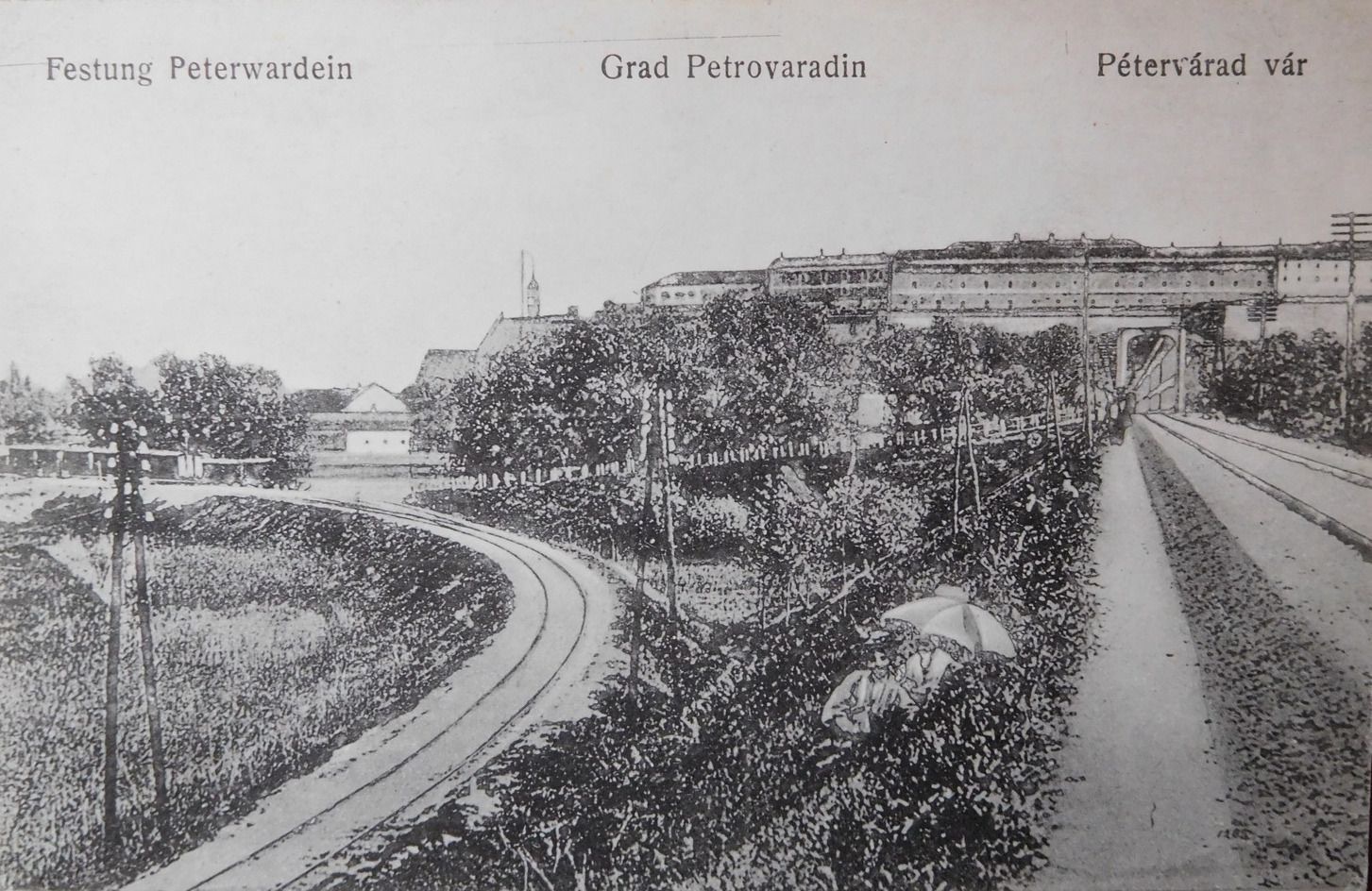 The railway below the fortress, Novi Sad, 1900–1918