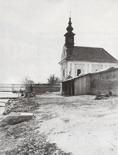 Baroque church above the river, Novi Sad, 1930–1960