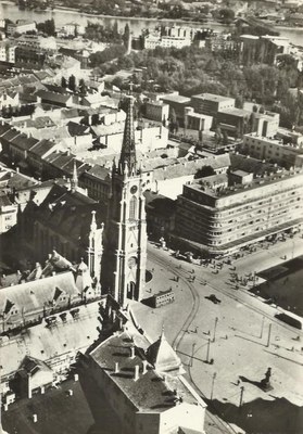 Air photo of the city, Liberty Square, Novi Sad, 1956