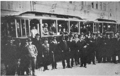 The first tram, Novi Sad, 1911