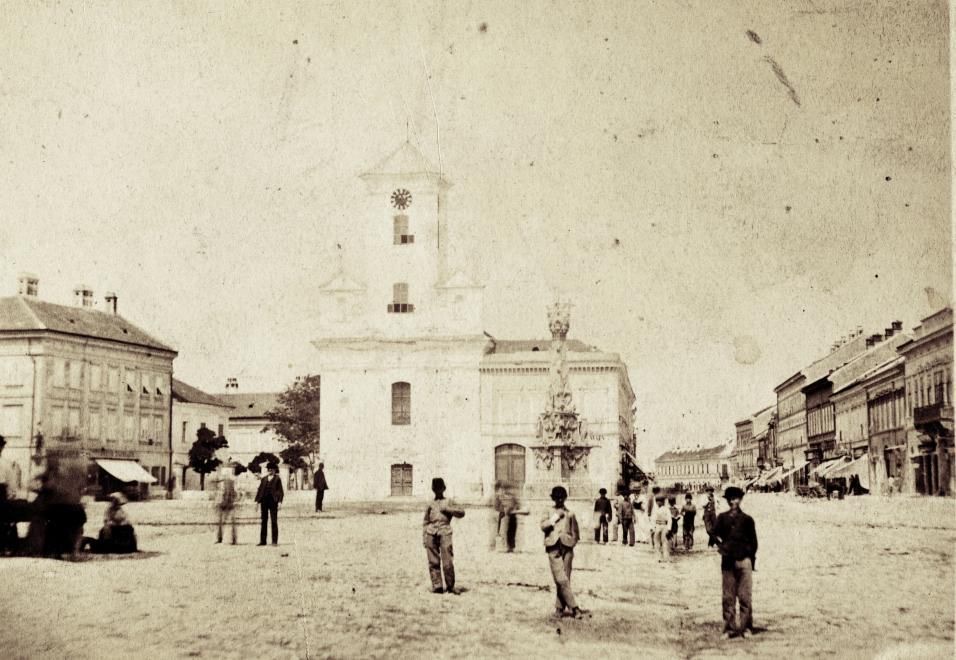 The dusty square before the tower, Liberty Square, Novi Sad, 1880s