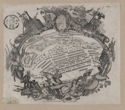 The Battle at Peterwaradein, 1716, by J. C. Fleischmann of Nuremberg, Vezirac, Petrovaradin