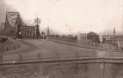 Prince Tomislav bridge before opening, Novi Sad, 1928