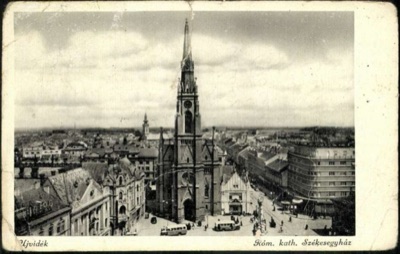 The Roman Catholic Church From Above, Captioned Cathedral, 1941, Name of Mary Church, Novi Sad