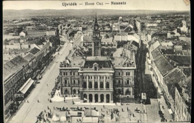 Market day at the Town Hall square, Novi Sad, 1896–1918